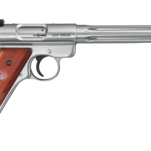 Ruger Mark III 22LR Hunter Rimfire Pistol with Brown Laminate Grips