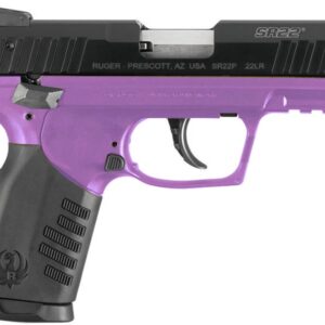 Ruger SR22 22LR Rimfire Pistol with Purple Lady Lilac Grip Frame